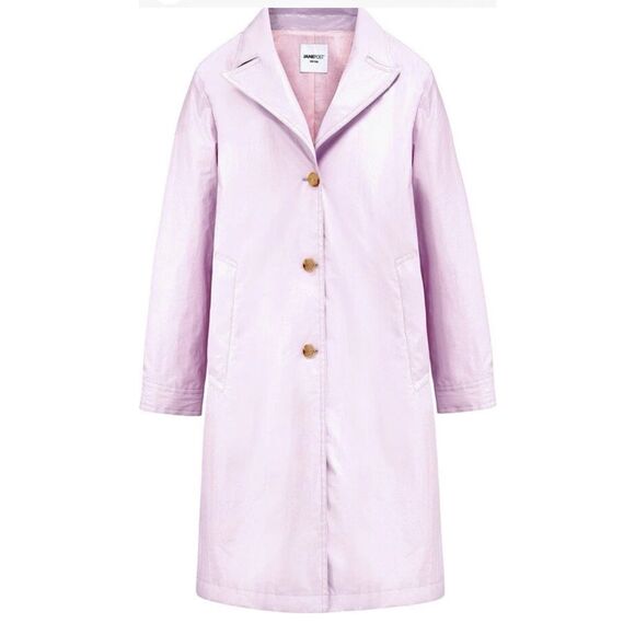 Jane Post New York $495 Rain Jacket Light Pink Light Slicker XS NWT - Picture 3 of 11